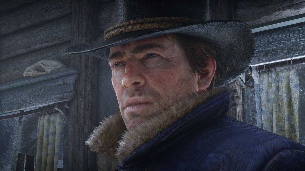 An official screenshot of Arthur Morgan from Red Dead Redemption 2