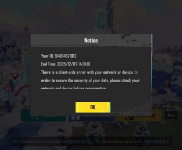 Client side error ban
