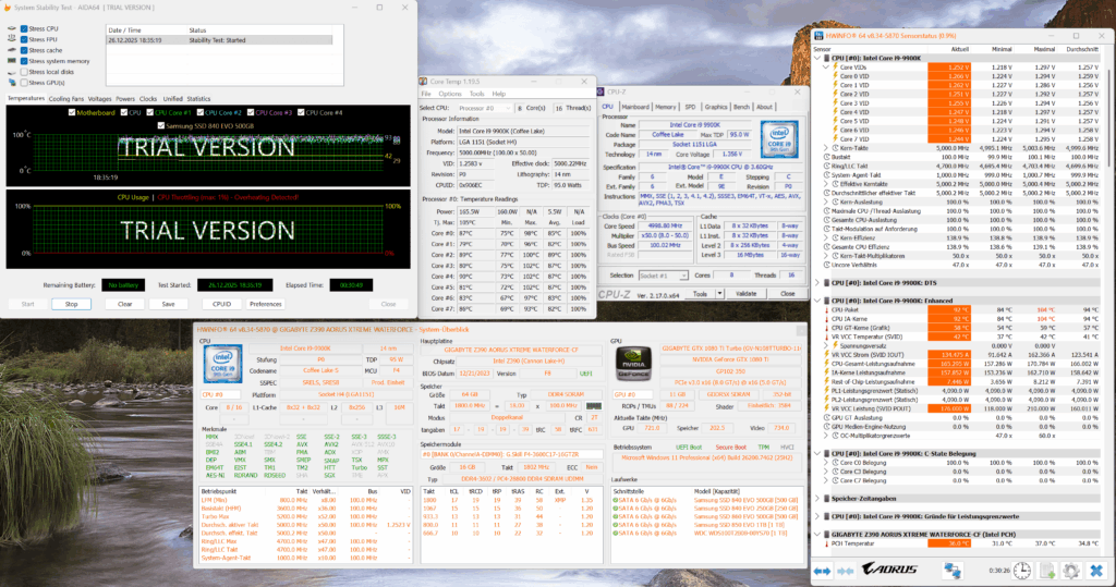 Could need some advise OCing my 9900k and after that my 1080ti | Watercooled