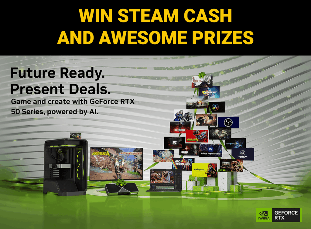 Giveaway Time! PCMR x NVIDIA GeForce Seasons of RTX, Week #5! Comment inside and win Steam cards. Lots of other prizes for grabs, including a Resident Evil Requiem GeForce RTX 5090 GPU!