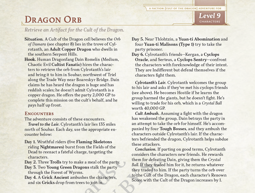 D&D adventure Dragon Orb from the book Adventures in Faerun
