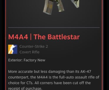 Low float M4A4 Battlestar (trade me or buy from csfloat)