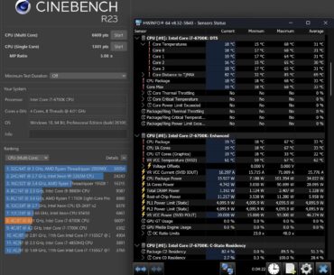 I7 6700k 4.8Ghz core and 4.6Ghz cache/uncore overclock