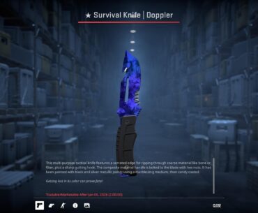 Only spent 20 bucks opening cases (4th knife) so far of all my years of opening cases got this SAPHIRE yesterday 🔥