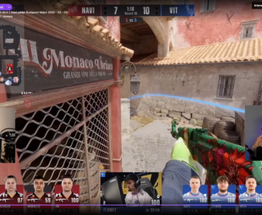 flameZ showing a useful smoke during the Vitality vs. NAVI match