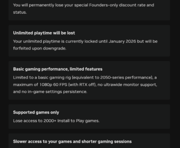 Canceled GeForce now