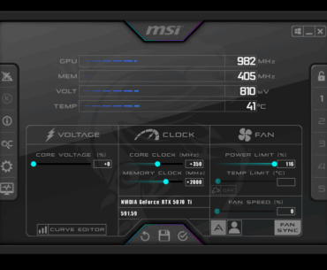 overclocking/udervolting 5070ti