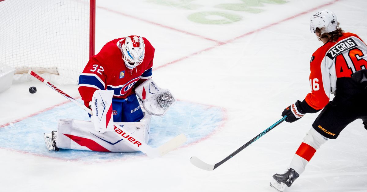 Zegras extends goal streak to 4 games as Flyers top Canadiens 4-1 :: WRAL.com Zegras extends goal streak to 4 games as Flyers top Canadiens 4-1 :: WRAL.com
