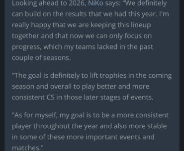 NiKo seems to confirm that Falcons won’t be making any changes to their lineup