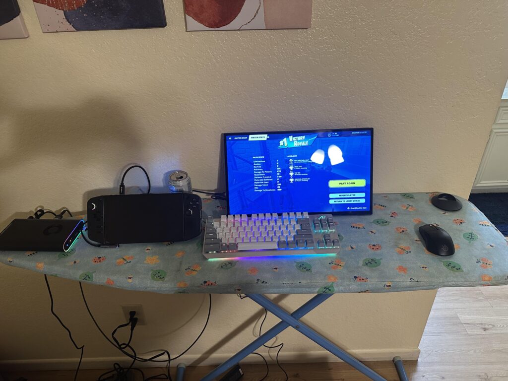 The iron handheld, my “portable” desktop