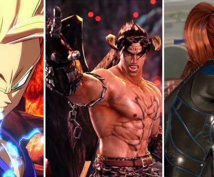 Collage of the Hardest Fighting Games (Dragon Ball FighterZ, Tekken 7, Dead or Alive 6)