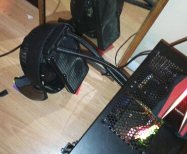 The way my brother is cooling his radiator for his pc