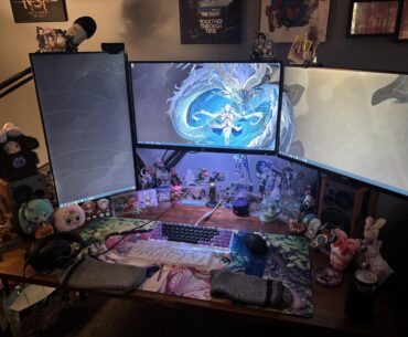 My desk after a long overdue cleaning and update.