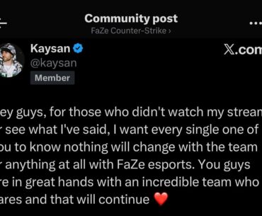 FaZe CS team remains a fully operational separate entity