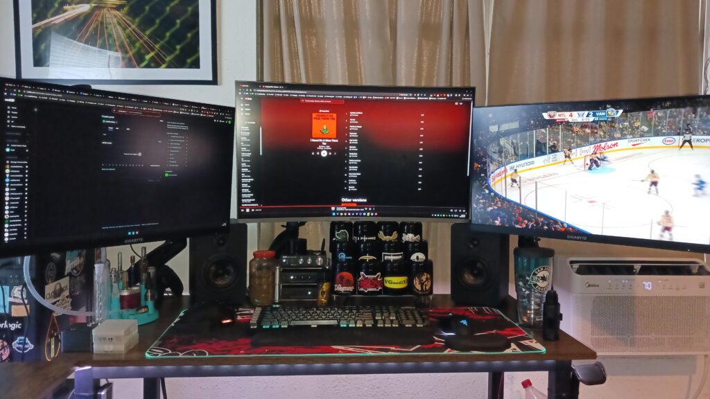 I need a bigger desk, but this is my battlestation for NOW.