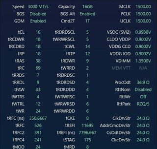 For all those having DDR4 3000MHz XMP RAM