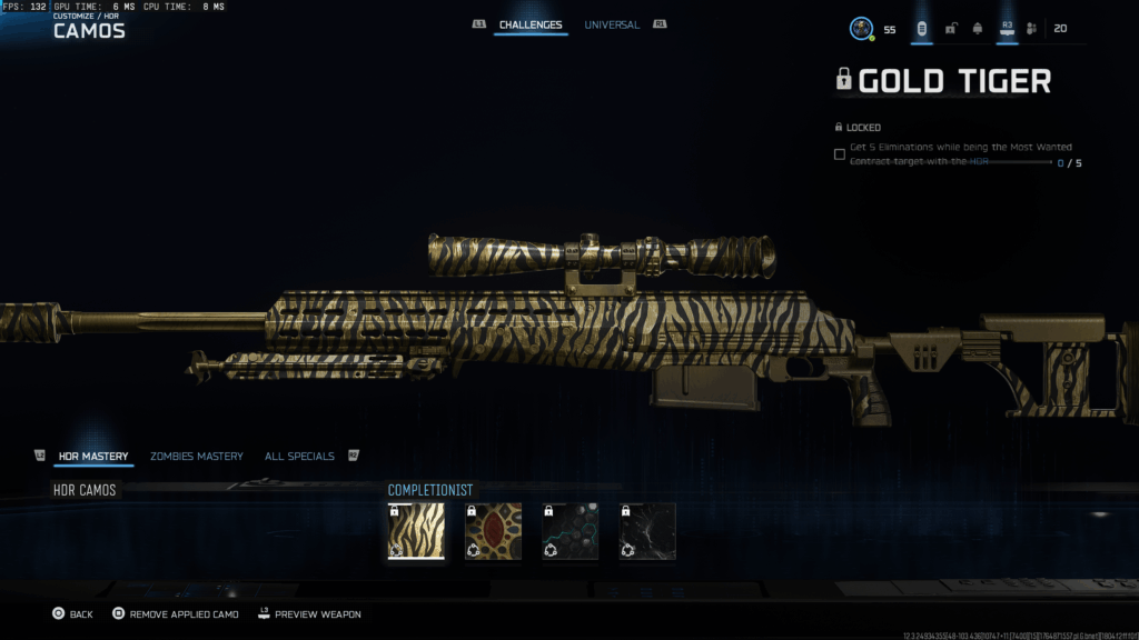 Where tf has my HDR Dark Matter camo gone!?