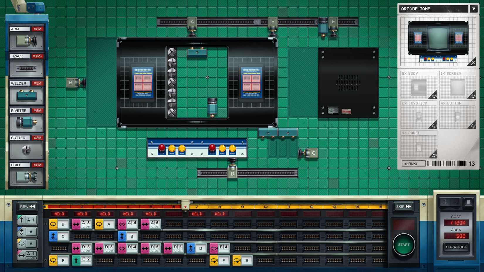 A construction line for a game console appears in Kaizen: A Factory Story.