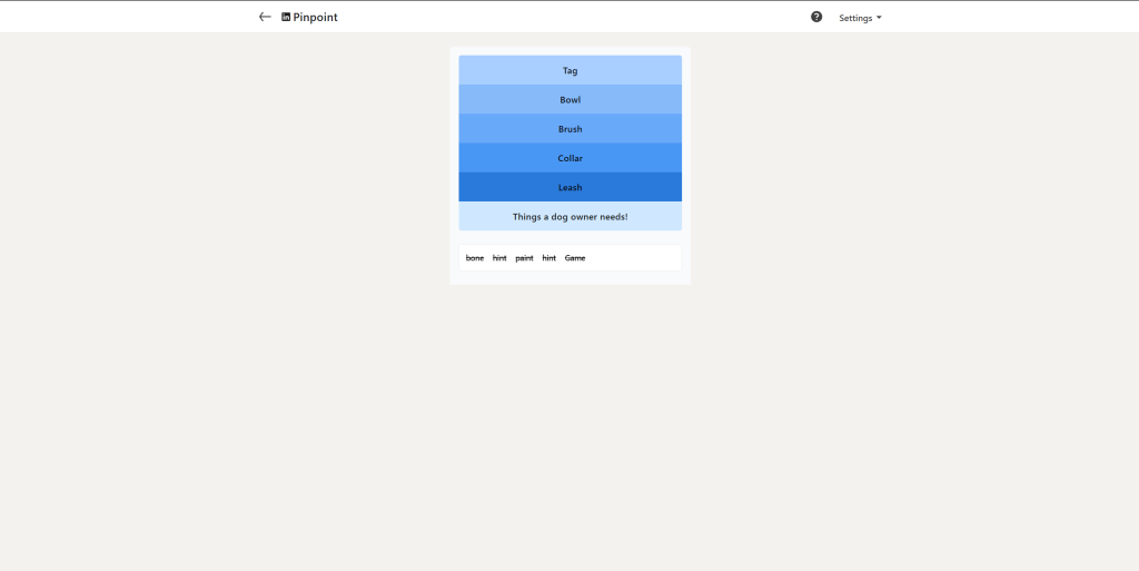 A screenshot of the Linkedin Games.