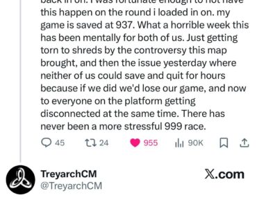 Treyarch restored a YouTubers save that got lost during the race to round 999