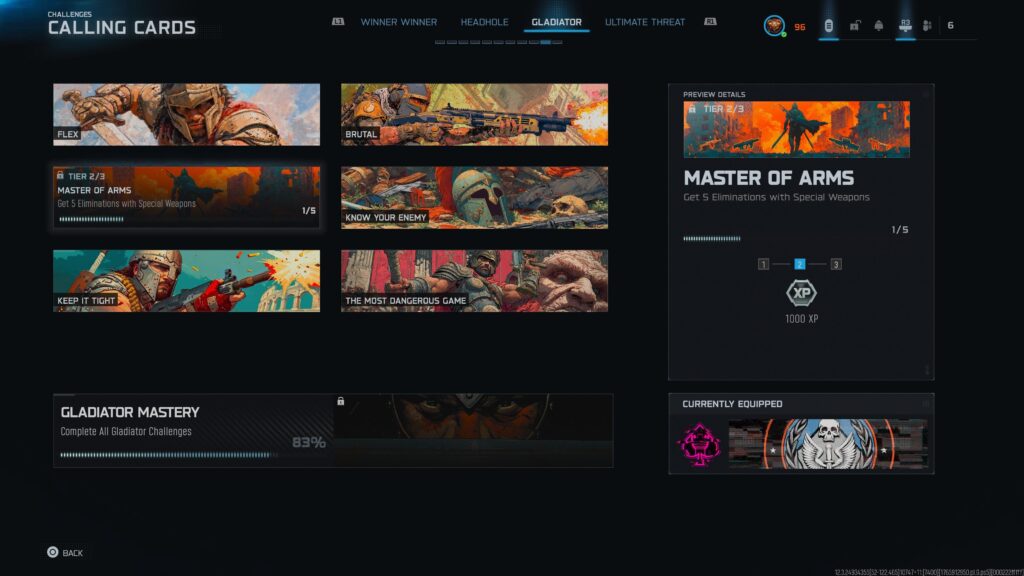 Master of Arms Challenge bugged?