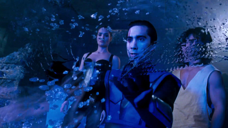 Kitana and Liu Kang watch Sub-Zero manipulate ice in 
