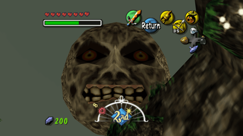 I'm replaying Zelda Majoras Mask for the first in a really long time and I just happened to look up and holy SH*T did this ever freak me out!
