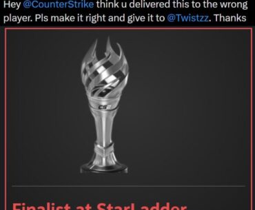 Rain ask Valve to give his Budapest Major Finalist trophy to Twistzz