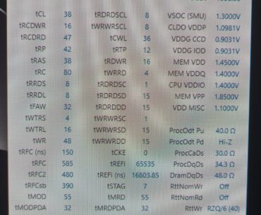 DDR5 6000 cl30 OC'ed to 7800 cl38 (easy)