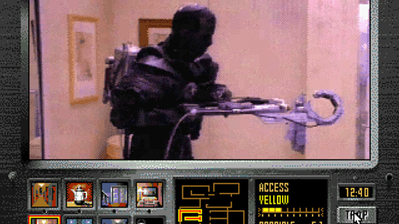 A vampire moves with a strange contraption in Night Trap