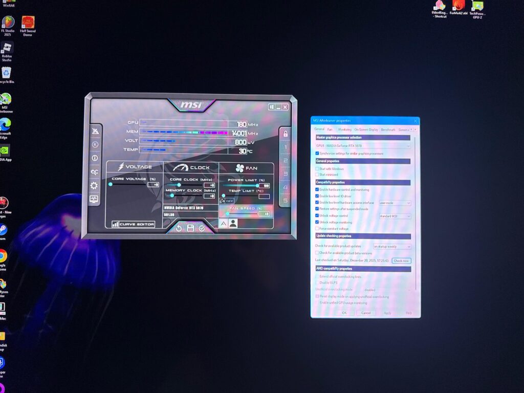 Cant increase power limit on 5070