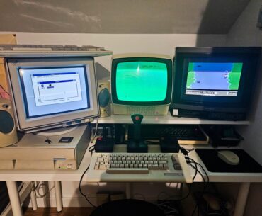My vintage battle station. Mostly made of e-waste rescues. Cozily nestled in the corner of me room. I gotta get me a keyboard tray cause it's getting crowded.