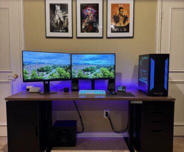 Just waiting on monitor arms!