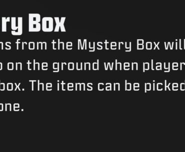 All items from the box will drop without swapping if you melee it. Starting tomorrow.