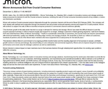 One of the big three RAM manufacturers, Micron, has announced they are exiting the consumer market completely.