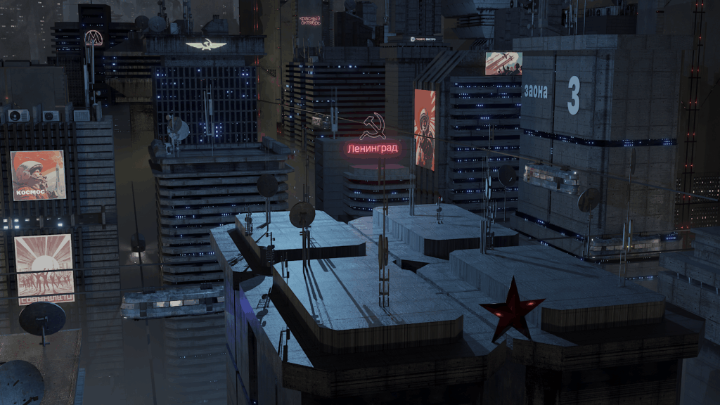 Leningrad 2125 - Soviet Cyberpunk (My Blender project)