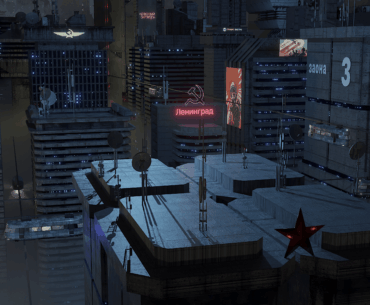Leningrad 2125 - Soviet Cyberpunk (My Blender project)