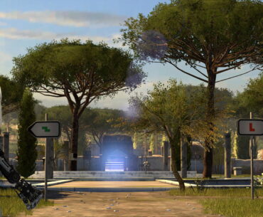 Level navigation in the puzzle game The Talos Principle