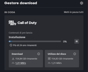 154 GB update for warzone...