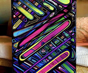 Comb-Ink and Acrylic on Canvas
