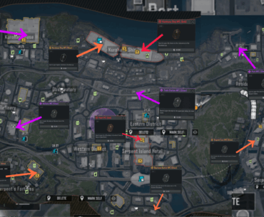 All the locations of keycard/NFC on the map