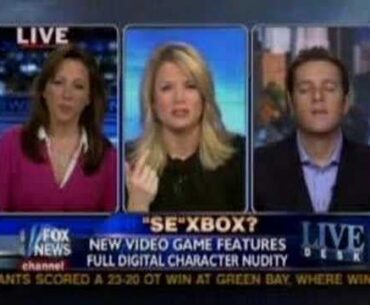 18 years ago: Geoff Keighley stands up for and 1v2s Fox News anchors bashing Mass Effect for nudity and violence