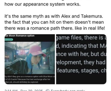 Cyberpunk 2’s game director debunks Blue Moon romance post