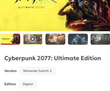 The Switch 2 version of Cyberpunk 2077 is deep discounted (75% off) on the US eShop for some reason