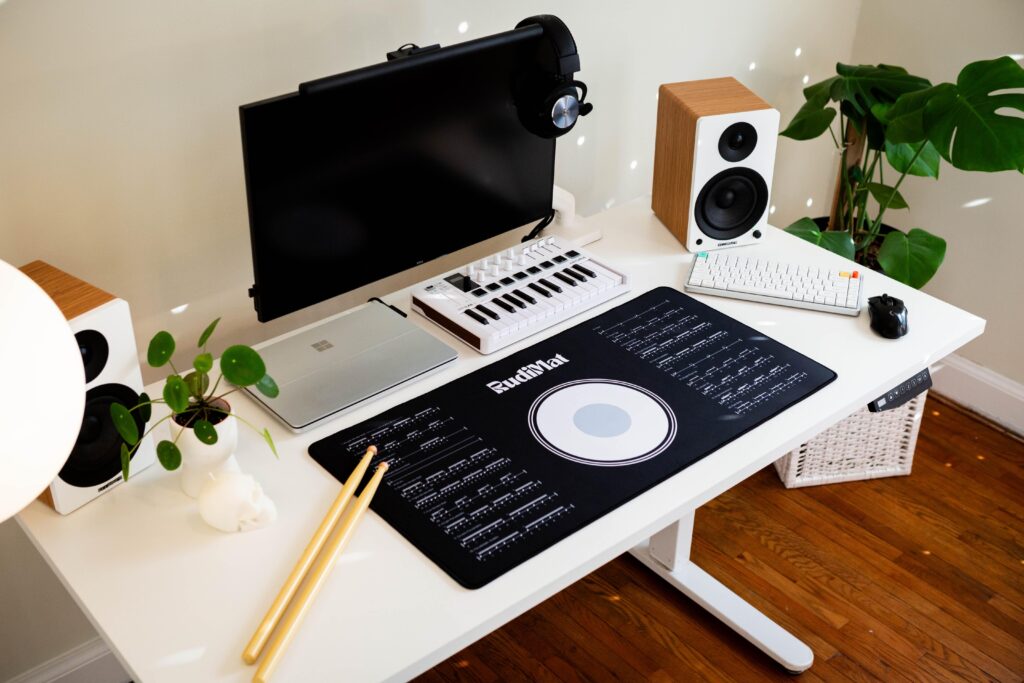 Finally found a way to fit my drumming into my WFH setup.