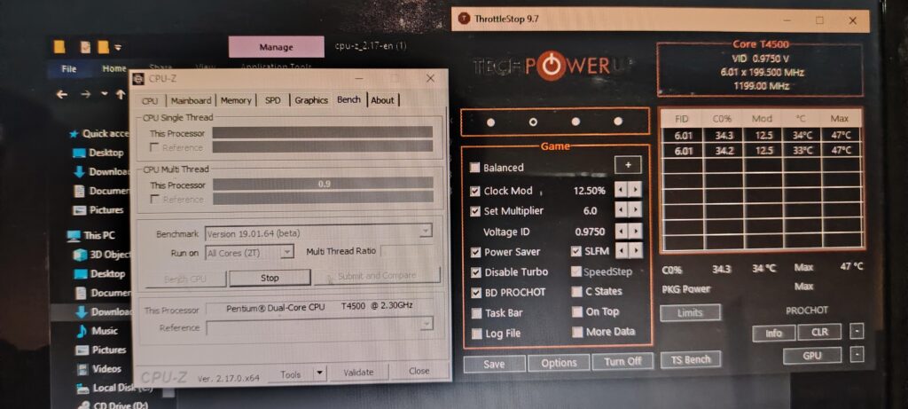 !0.9 POINTS! on the cpu z multi thread benchmark!