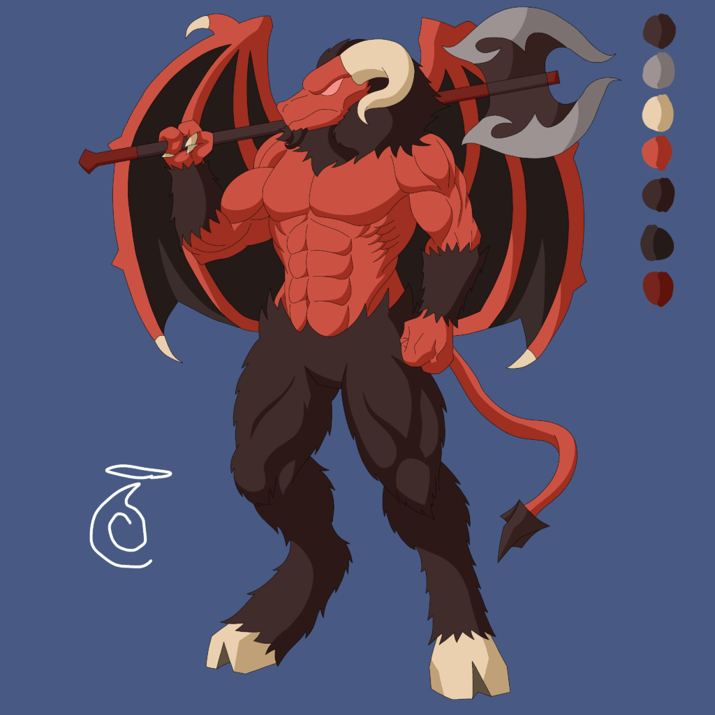 I tried to draw Yama from Old School RuneScape