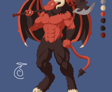 I tried to draw Yama from Old School RuneScape