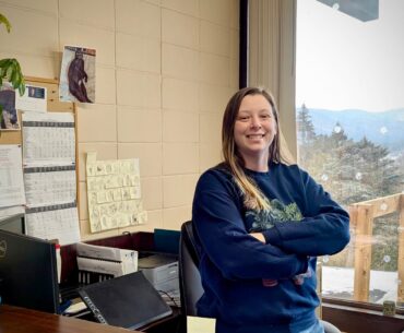Morgan Taylor behind her desk at the Planning & Zoning Department. Photo courtesy of Morgan Taylor.