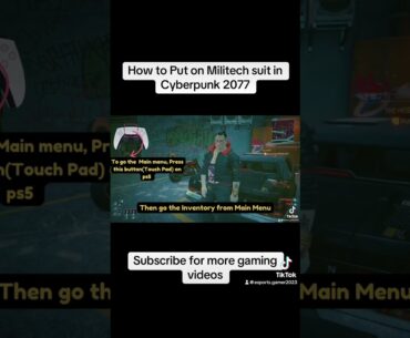 How to put on Militech suit in Cyberpunk 2077 | #cyberpunk2077 #gaming